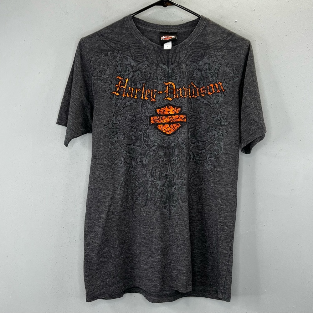 Harley-Davidson Gray Orange Graphic Screamin' Eagle Tee